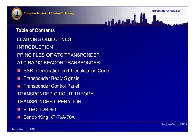 What is a transponder Principle of operation and scope What is a transponder Principle of operation and scope